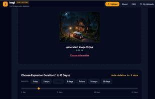 imgi upload setting hosting period
