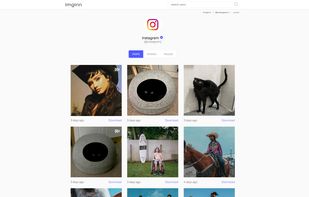 Displayed content of Instagram public view