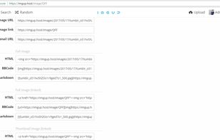 Thumbnail , Direct links , thumbnails .. etc