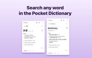 Search any word in the Pocket Dictionary