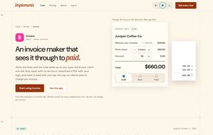 implements Invoice screenshot 1