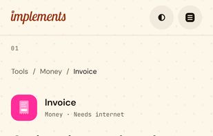 implements Invoice screenshot 1