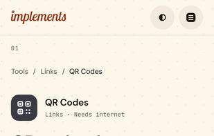 implements QR Codes screenshot 2