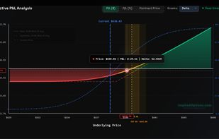 Options P&L calculator with Greeks charting