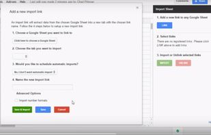 Import Sheet screenshot 1