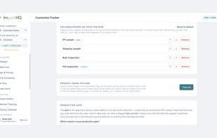 Customised tracking columns