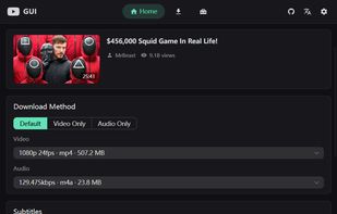 Download settings