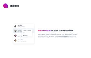 Mark the conversations as unread, pin, or archive.