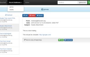 Inbucket screenshot 1