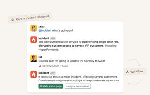 Example of a Slack conversation