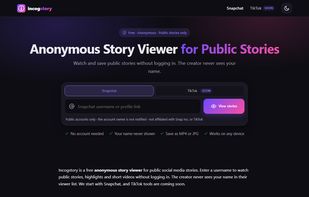 Incogstory screenshot 1