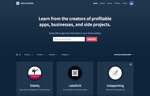 Indie Hackers screenshot 1