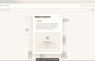 The guided clothing import flow for adding items to a digital wardrobe from an uploaded image.