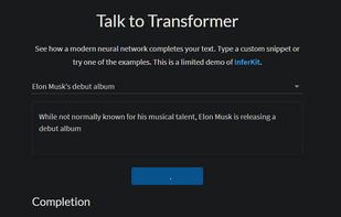InferKit screenshot 1