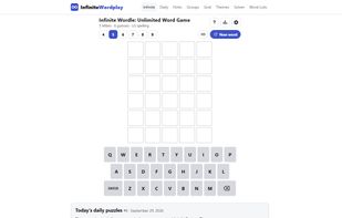 Word game: guess the hidden word in 4 to 9 letters, with a new word every round and no daily limit.