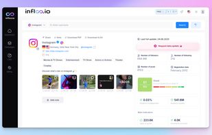 Instagram Influencer Analytics Page