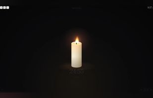 A focus block, on the candle clock.