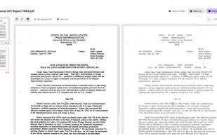 Scan and recognized text side by side