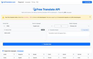 free translation api