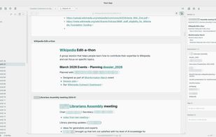 Journal scroll view, shows notes in a flowing timeline