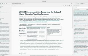Native citation and bibliographic integration