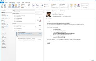Use Outlook elements for task and project management.