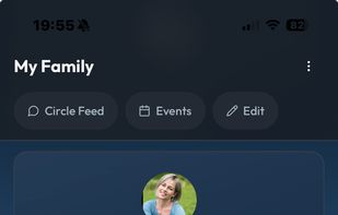 Circle built around you. Family, friends, colleagues. Grouped the way life actually works.