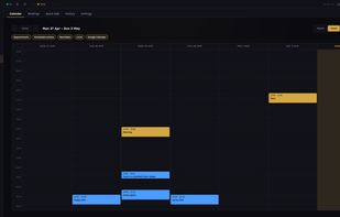 Calendar and scheduling with two way Google Calendar sync, managed from one place.
