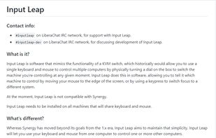 Input Leap screenshot 1