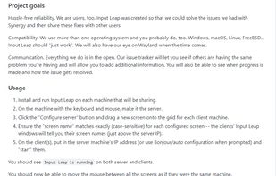 Input Leap screenshot 1