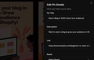 Posting integration with auto generated title and descritpion.