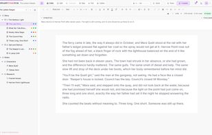 Session and draft word-count goals with progress bars