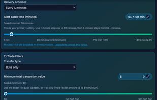 Alert configuration page