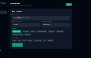 Alert system for tracking