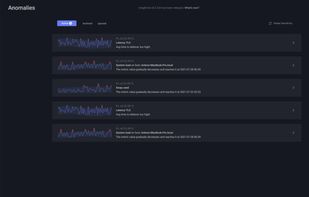 Downtime prevention. Track anomalies within corporate infrastructure and explore your system behavior.