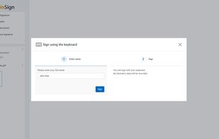 Signature by name entry