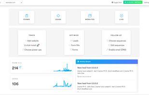 Dashboard - Form abandonment software: partial entry tracking, lead recovery, auto follow-up & more — Insiteful.co