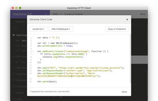 Generate code snippets for over thirty different language libraries, like NodeJS, Go, Swift, Python, Java, C, and others.
