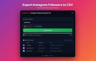 Instagram Followers Exporter Pro screenshot 1