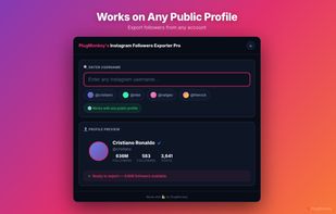Instagram Followers Exporter Pro screenshot 2