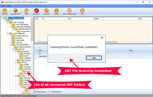 Recovered OST file preview