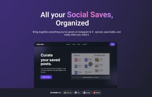 Manage your saved social media posts. Sync from Instagram, Tik Tok, X, LinkedIn, and more.