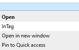 1. Right-click the folder (on Windows 11, you may need to press ' Show more options'), and select InTag.