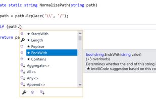 IntelliCode screenshot 1