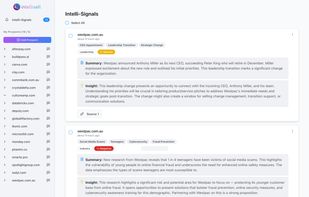 Smart Tracking with Summary of latest updates and buying Signals 