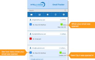 Intelliverse Email Tracker screenshot 1