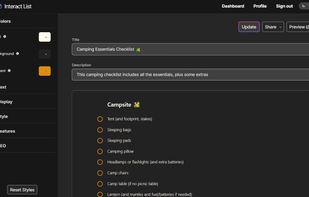 Adding and styling a checklist