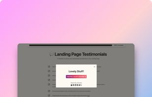 An example of a dialog with customized CTA button, text and link