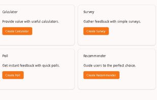 List of interactive experiences.