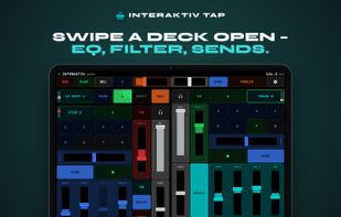 Swipe a deck open for EQ, filter and sends
